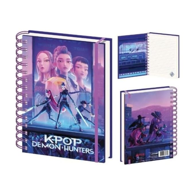 Safta 5426681007 Quaderno Peluche A5 K-Pop Demon Hunters 80 pagine rigate copertina morbida testurizzata colore Multicolore