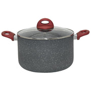 Borella 25056 Rafting Pentola Alluminio Pressofuso diametro 24 cm con Coperchio in Vetro