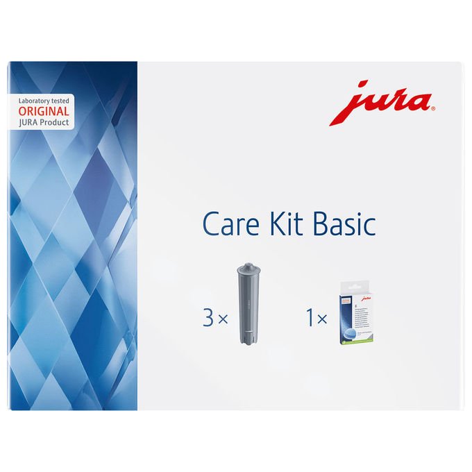 Jura 25067 Care Kit Basic Kit di Manutenzione per Macchina da Caffe' con Filtro CLARIS Smart+ e 6 Compresse di Pulizia colore Nero