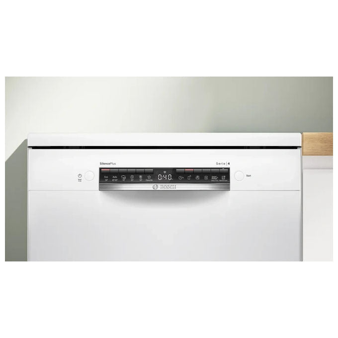 Bosch Serie 4 SMS4EVW08E Lavastoviglie a libera installazione con top removibile 14 coperti Classe B Rumorosita' 44dB Efficient Dry Home Connect 6 programmi 3' cestello 60 cm Bianco