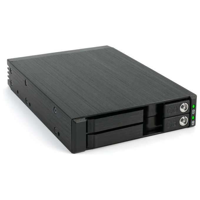 Fantec 2512 MR-25DUAL Box esterno HDD SSD 2.5'' SATA SAS III Hot-swap chiave di blocco colore Nero