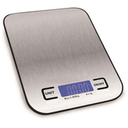 Borella 25221 Alex Bilancia da Cucina Elettronica portata max 5 Kg Acciaio Inox colore Acciaio