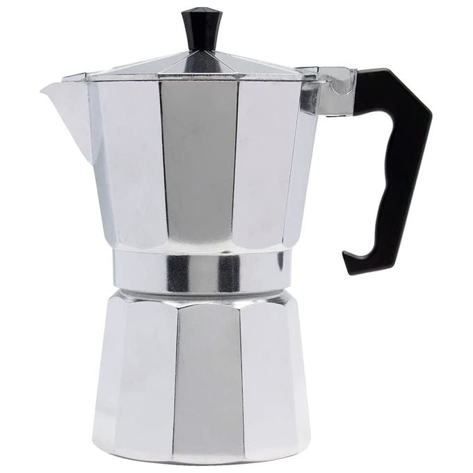 Borella 25271 Polo Caffettiera Alluminio 6 Tazze Induzione colore Nero