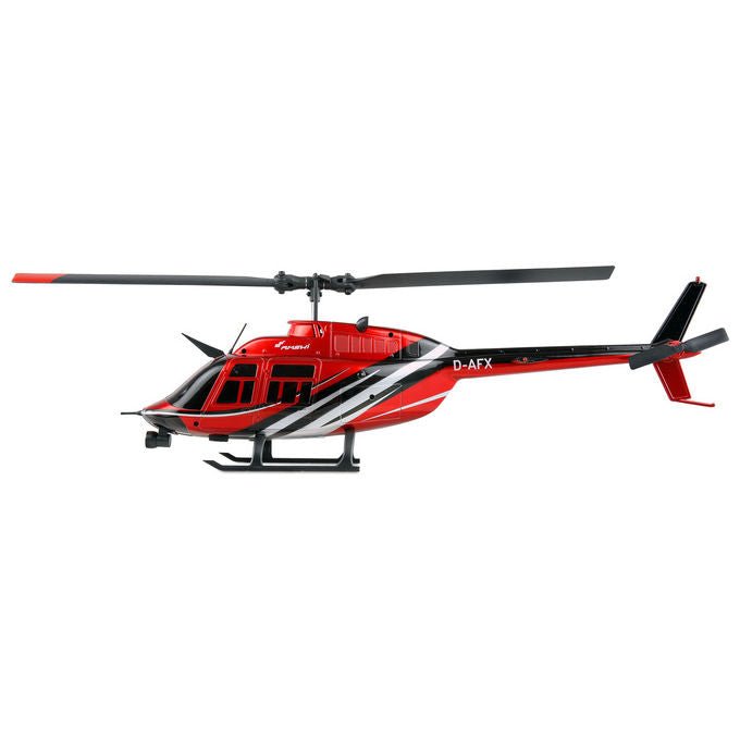 Amewi 25342 Bell 206 Elicottero Radiocomandato Pronto da Volare 2.4 GHz 100 m 12 min LiPo colore Nero Rosso