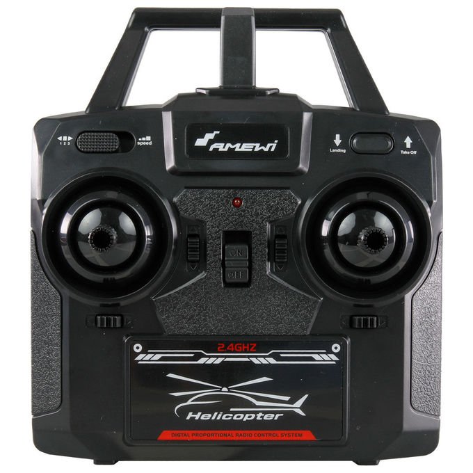 Amewi 25342 Bell 206 Elicottero Radiocomandato Pronto da Volare 2.4 GHz 100 m 12 min LiPo colore Nero Rosso