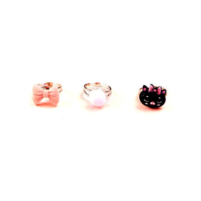 Nice Set 3 Anelli Charmy Gioco Bigiotteria Precious Assortito
