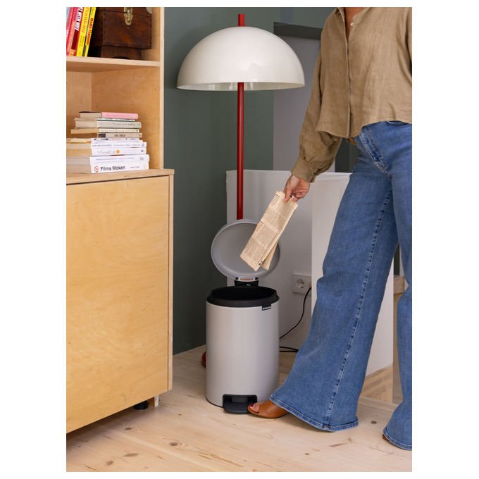 Brabantia 254406 NewIcon Cestino con Pedale Capacita' 20 L Materiale Acciaio Colore Grigio Soft
