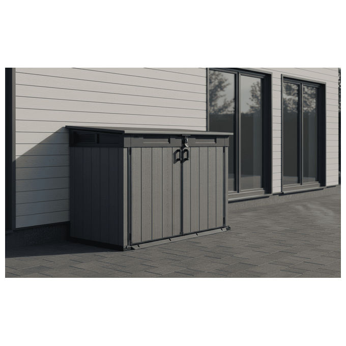 Keter 17212413 Cortina Mega Box Porta Attrezzi da Esterno 2020L Resina EVOTECH+ colore Grigio