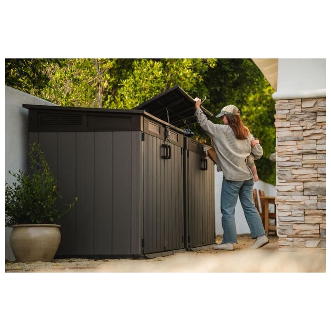 Keter 17212413 Cortina Mega Box Porta Attrezzi da Esterno 2020L Resina EVOTECH+ colore Grigio