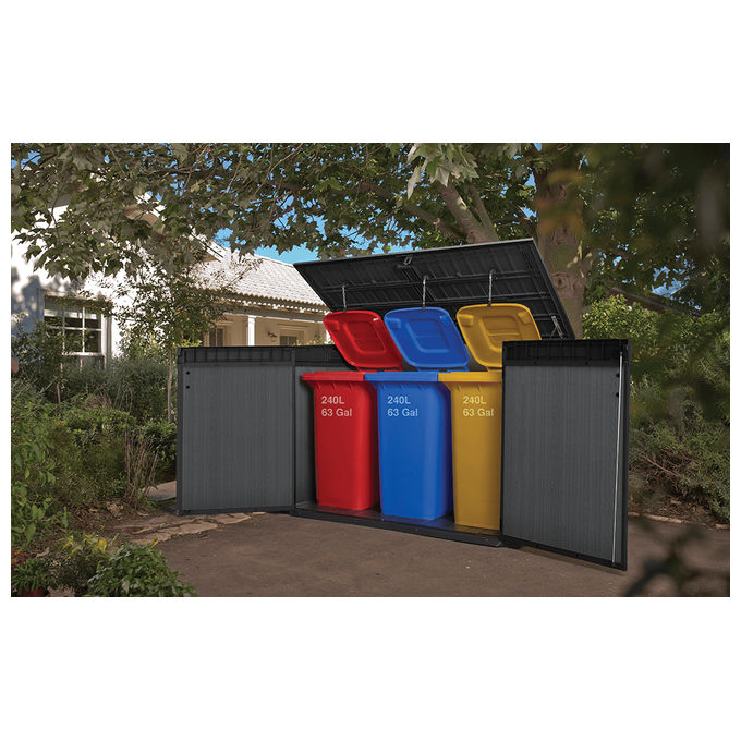 Keter 17212413 Cortina Mega Box Porta Attrezzi da Esterno 2020L Resina EVOTECH+ colore Grigio