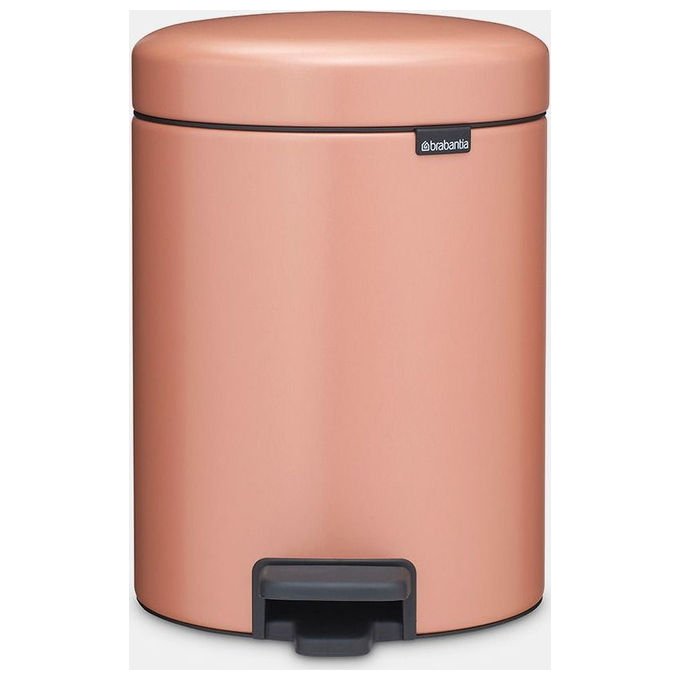Brabantia 255267 NewIcon Pattumiera a Pedale 5 L Acciaio con Chiusura Ammortizzata e Secchio Interno Rimovibile colore Warm Copper