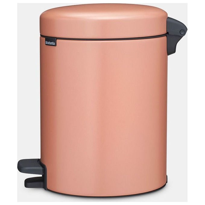 Brabantia 255267 NewIcon Pattumiera a Pedale 5 L Acciaio con Chiusura Ammortizzata e Secchio Interno Rimovibile colore Warm Copper
