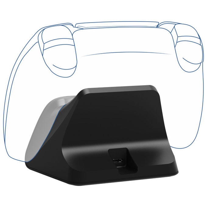 Trust 25552 GXT 255 Base di ricarica per PS5 con LED multicolore e antiscivolo cavo USB-C 1 m colore Nero