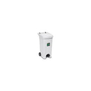 Stefanplast Bidone con Ruote Urbano Eco con Pedale Bianco