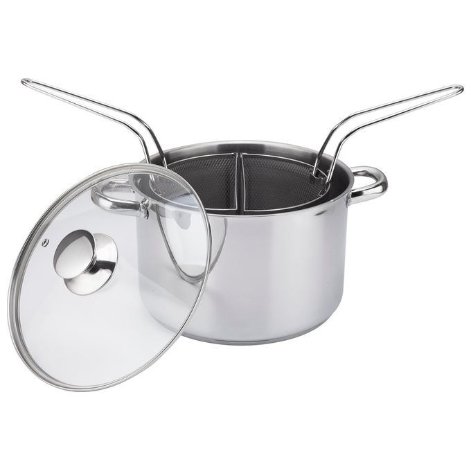 Borella 25614 Duna Bollipasta con 2 Cestelli Acciaio Inox diametro 24 cm colore Acciaio