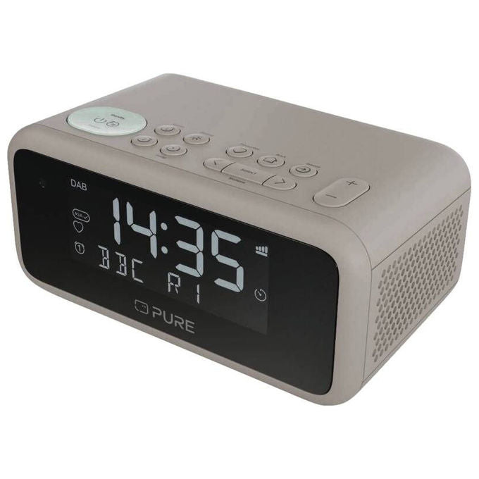 Pure 256152 Elan Sleep Radiosveglia DAB+ FM Bluetooth 5.3 USB-C Display 1.4'' Dimmerabile Automatico Audio Stereo 6 W colore Sabbia