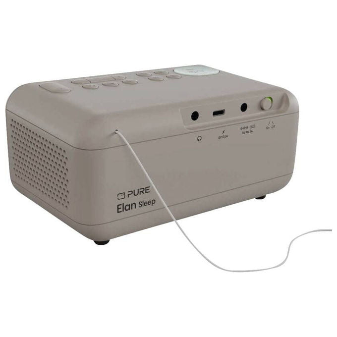 Pure 256152 Elan Sleep Radiosveglia DAB+ FM Bluetooth 5.3 USB-C Display 1.4'' Dimmerabile Automatico Audio Stereo 6 W colore Sabbia