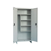 PROMETAL ARMADIO PORTASCOPE PRATIKO in lamiera verniciata con 3 ripiani 100x40x175 cm colore Grigio