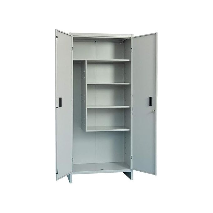 PROMETAL ARMADIO PORTASCOPE PRATIKO in lamiera verniciata con 3 ripiani 100x40x175 cm colore Grigio
