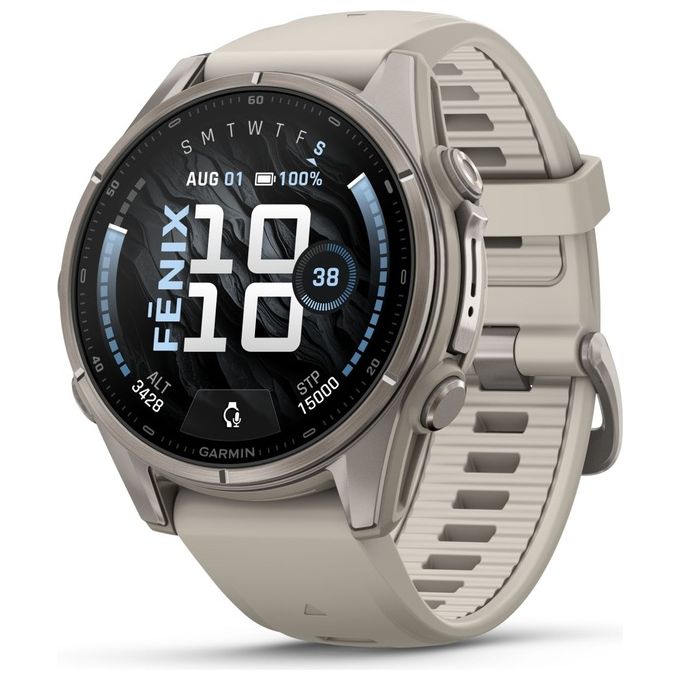 Garmin FENIX943TITANIUM Smartwatch Fenix 9 43mm Titanium colore Grigio Francese