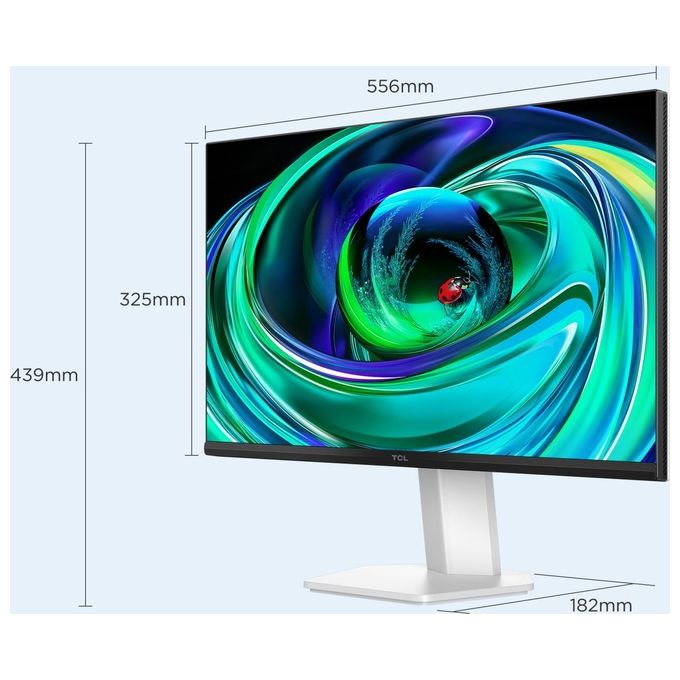 TCL 25G54 G54 QD-MINI LED MONITOR 25 POLLICI Monitor Gaming FHD 144 Hz IPS Mini-LED 450 nit 93% DCI-P3 colore Bianco