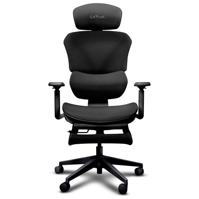 Trust 26010 GXT 725 Rivara Sedia da gaming per PC Seduta imbottita Schienale a rete Braccioli 3D Cuscino lombare e collo colore Nero