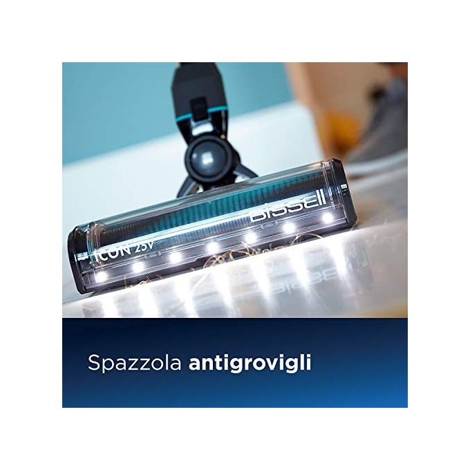 Bissell 2602N Icon 25V Aspirapolvere senza Filo senza Sacco Capacita' 0,4 Litri Autonomia 50 minuti Spazzola Rotante Antigrovigli Nero