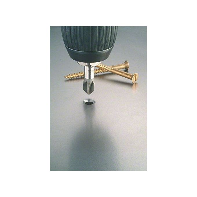 Bosch 2608596408 Svasatore Conico HSS con Codolo Esagonale 16,5 mm M 8 1-4'' 3 Taglienti 90° DIN 335 colore Nero