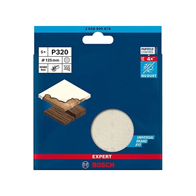 Bosch EXPERT Disco Abrasivo Rete M480 125mm K320 5x