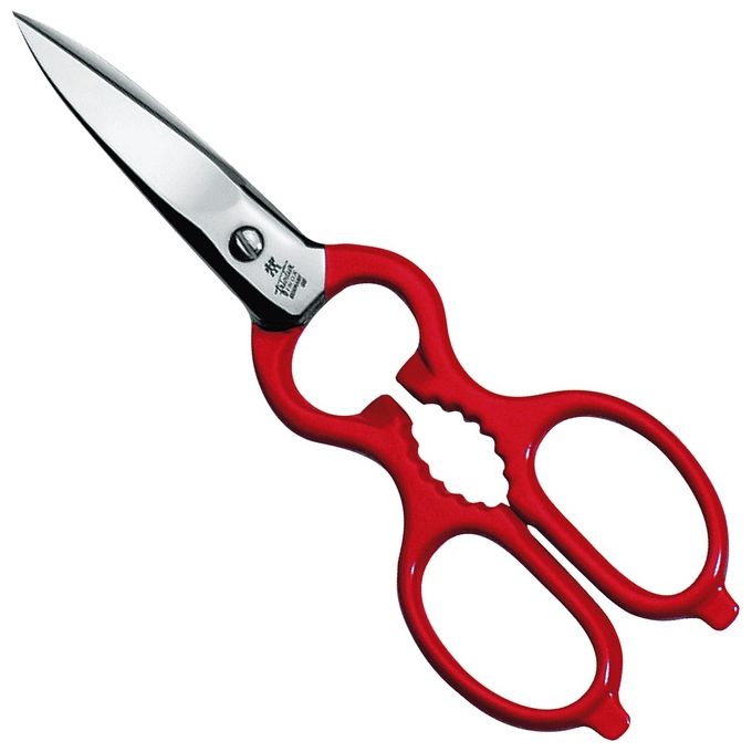 ZWILLING 1005709 Forbici da Cucina Acciaio Inossidabile con Impugnatura Ergonomica e Funzione Apribottiglie 20 cm colore Rosso
