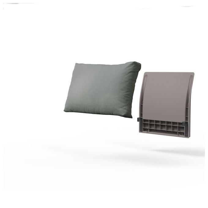 Keter Elements Extension Kit - Modulo schienale con cuscino per composizioni angolari e divanetti del Set modulare Elements - Ashwood-Cappuccino