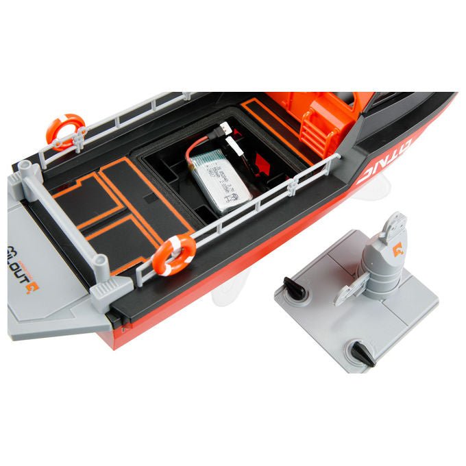 Amewi 26117 Rettungsboot Barca Radiocomandata Motore Brushless Jetantrieb 320mm colore Nero Rosso