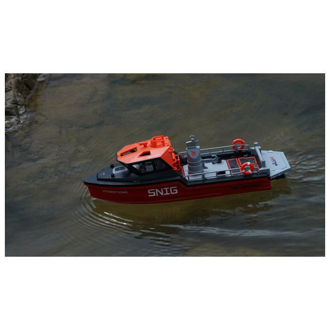 Amewi 26117 Rettungsboot Barca Radiocomandata Motore Brushless Jetantrieb 320mm colore Nero Rosso