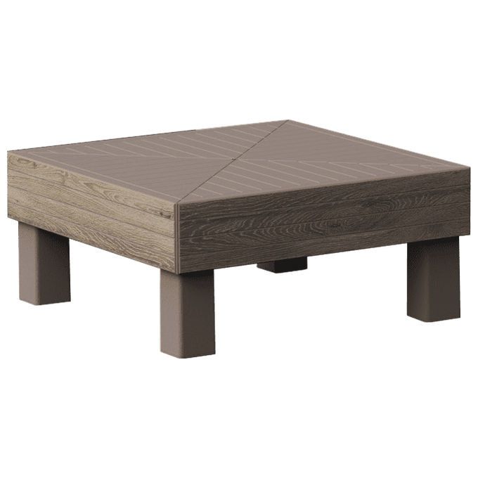 Keter Elements Signature Tavolo da Esterno Modulare DecoCoat 65x65x29 cm colore Ashwood Cappuccino