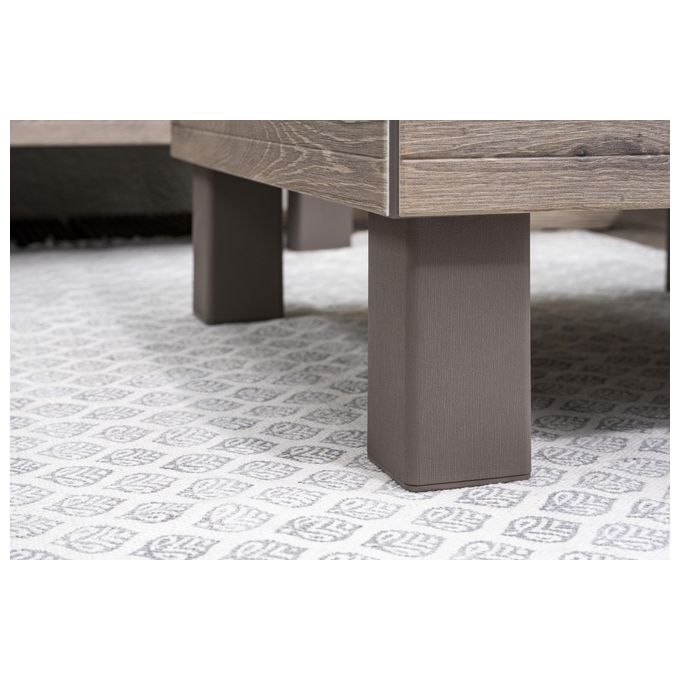 Keter Elements Modulo Tavolo - Facile da assemblare e compattabile per il rimessaggio invernale - 65x65x29h - Ashwood-Cappuccino
