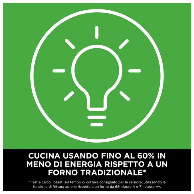 Ninja, Friggitrice ad Aria, 6.2L, Tecnologia Max Crisp, con Piatto Grill, 2000W