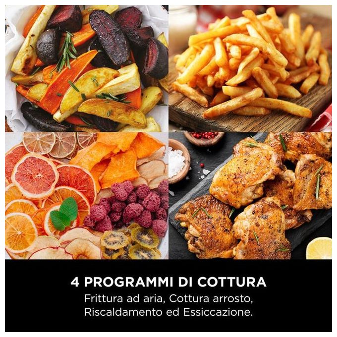 Ninja, Friggitrice ad Aria, 6.2L, Tecnologia Max Crisp, con Piatto Grill, 2000W