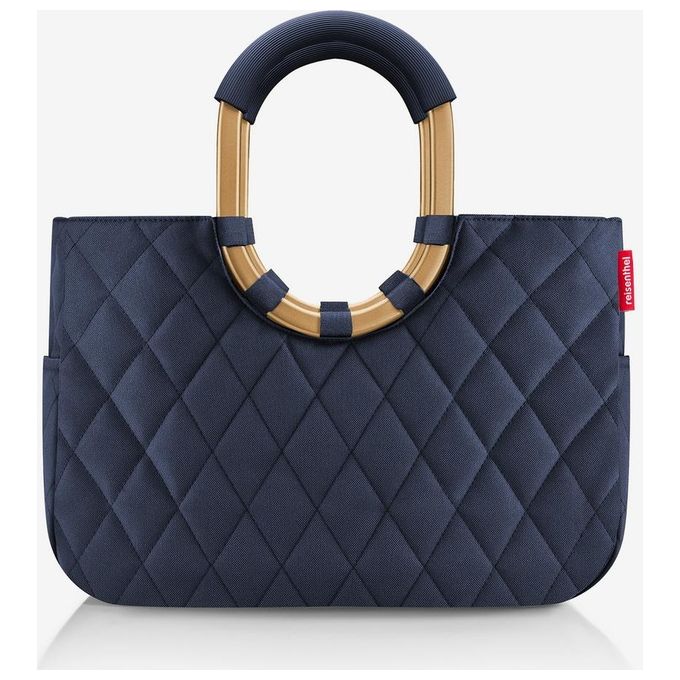 Reisenthel OS4111 Loopshopper M Borsa in tessuto 12 l con manici imbottiti in alluminio e tasca interna removibile colore blu scuro