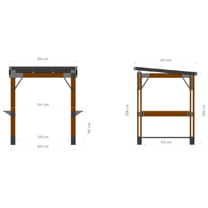 Keter GRILL GAZEBO Signature Walnut