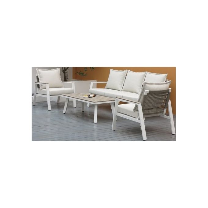 Amicasa  BRH 10114 3 Set Esterno Alex Bianco e Grigio