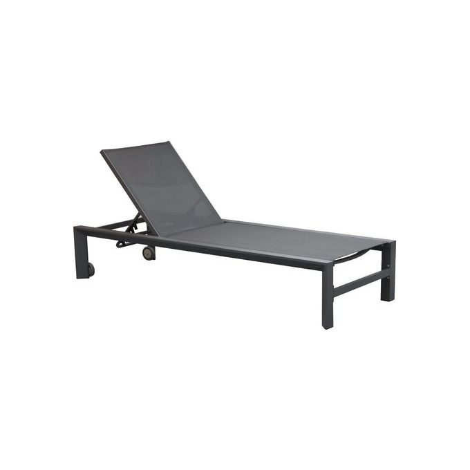 Amicasa BHR 1073KD Lettino Prendisole Tropea Bianco e Antracite