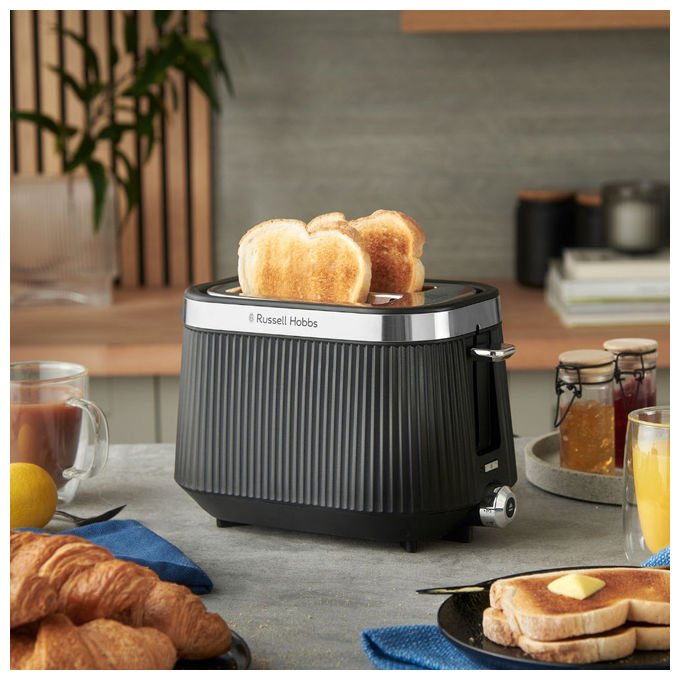 Russell Hobbs 26760-56 Brontë Tostapane 2 Fette 6 Livelli di Tostatura Potenza 980 W colore Nero