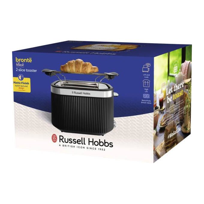 Russell Hobbs 26760-56 Brontë Tostapane 2 Fette 6 Livelli di Tostatura Potenza 980 W colore Nero