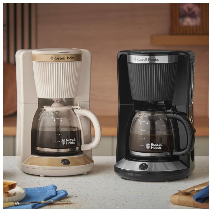Russell Hobbs 26780-56 Brontë Macchina da caffe' con filtro 1,25 L 10 tazze 1100 W Funzione mantieni al caldo colore Nero Argento