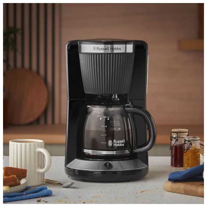 Russell Hobbs 26780-56 Brontë Macchina da caffe' con filtro 1,25 L 10 tazze 1100 W Funzione mantieni al caldo colore Nero Argento
