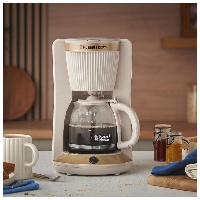 Russell Hobbs 26781-56 Bronte Macchina da caffe' filtro 1,25 L 1100 W Funzione Mantieni Caldo Funzione Pausa e Versamento colore Dourado Cor della pietra