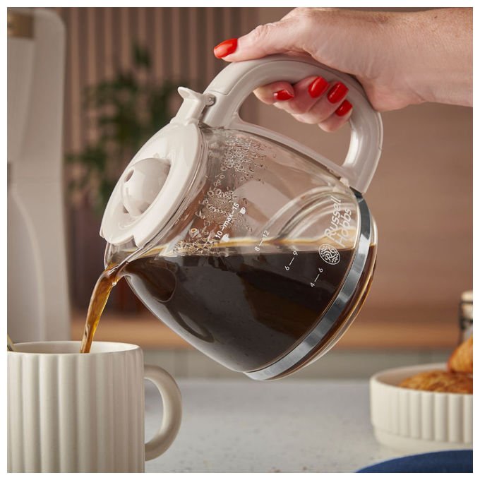 Russell Hobbs 26781-56 Bronte Macchina da caffe' filtro 1,25 L 1100 W Funzione Mantieni Caldo Funzione Pausa e Versamento colore Dourado Cor della pietra