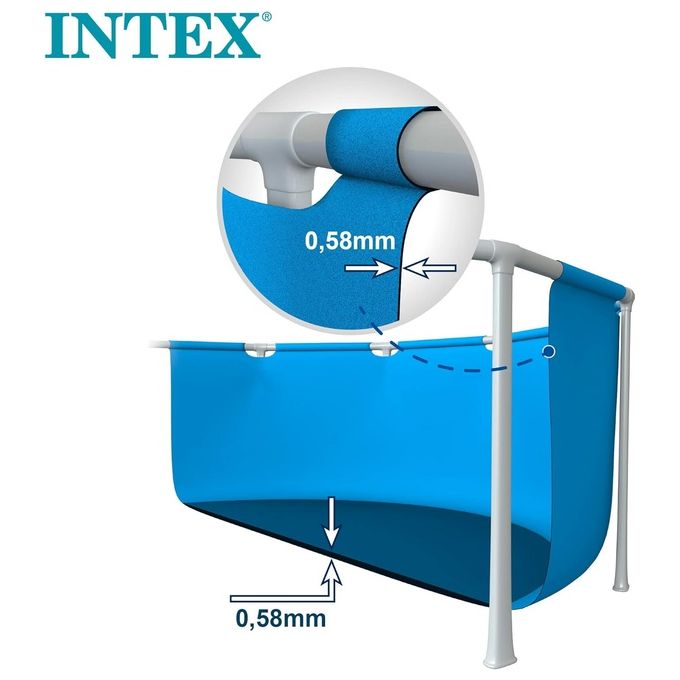 Intex 26790 Piscina Prisma Rettangolare 400x200x122cm Struttura Robusta con Accessori Inclusi per un Relax Perfetto