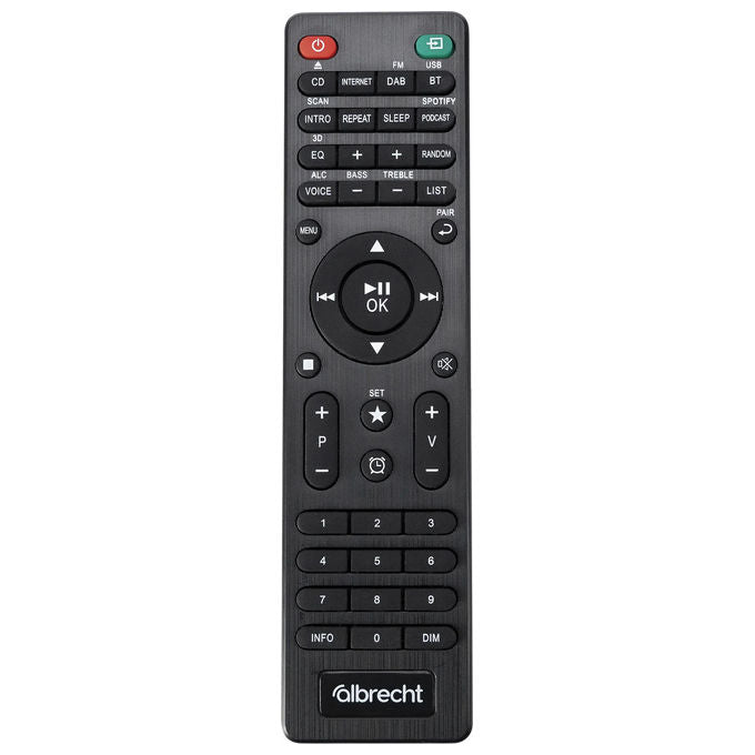 Albrecht 27000 DR 1000 Soundsystem All-in-One Analogico e Digitale DAB+ FM Internet Radio 30 W Riproduzione MP3 USB Bluetooth Wi-Fi colore Noce