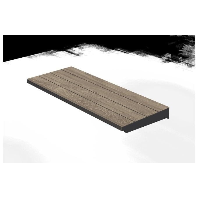 Keter Porto Nova Table 200-280 - Tavolo con estensioni, struttura in metallo, piano effetto legno Signature - 191-267x90x75,4h - Ashwood-Grafite